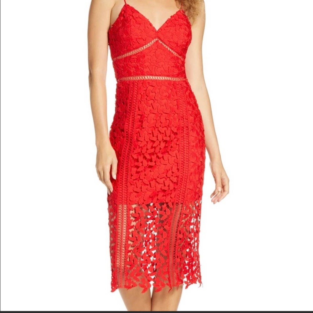 NWT BARDOT ROXY SLEEVELESS LACE MIDI DRESS